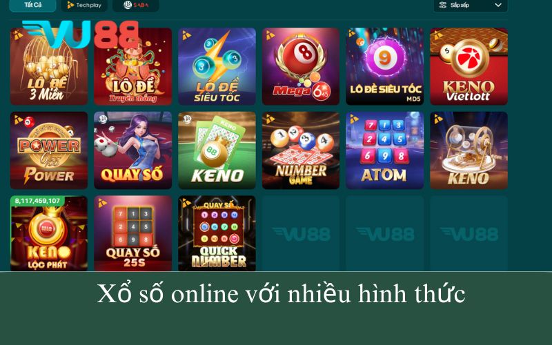 Xổ số online với nhiều hình thức